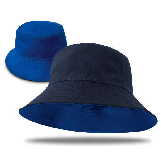 Reversible School Bucket Hats Navy Royal Blue